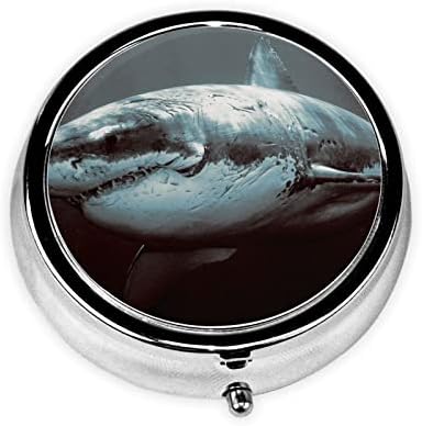 Büyük Beyaz Köpekbalığı Çanta Hap Durumda Kompakt Üç Bölmesi Tıp Tablet Organizatör Baskı Özel Hap Konteyner için Çanta (Büyük