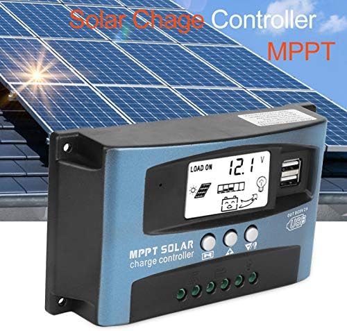 MPPT Solar şarj Regülatörü 40/50/60 / 100A, 12 V 24 V Çift USB Güneş Paneli Pil Denetleyicisi Akıllı Regülatörü ile LCD Ekran