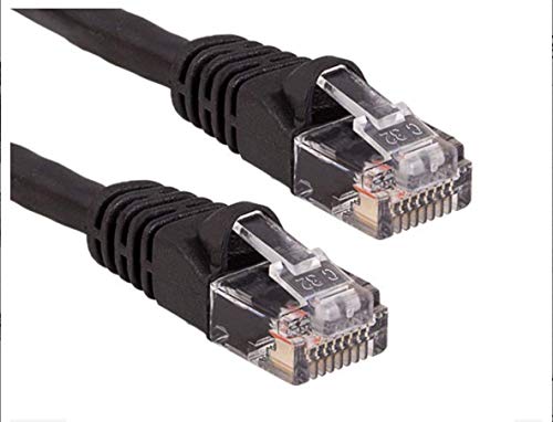 eBusinessCables tarafından 1 Ayak CAT6 Ethernet Ağ Kalıplı Önyükleme LAN RJ45 Kablosu (Siyah)