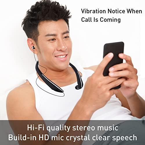 Bluetooth Kulaklıklar, Mikeru Kablosuz Boyun Bandı Takılı Kulaklıklar, Geri Çekilebilir Kulaklıklara Sahip Kablosuz Kulaklıklar