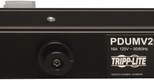 Tripp Lite Ölçülü PDU, 20A, 28 Çıkış (5-15/20R), 120V, L5-20P / 5-20P Adaptör, 15 ft. Kablo, 0U Dikey Rafa Monte Güç (PDUMV20),