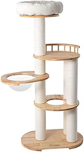 CHENGGUAN 57-inç Çok Düzeyli Oyun Tırmanma ve Tırmalama Kulesi ile Platformu Oyun Alanı, Kedi Tırmanma Çerçeve, kedi Kumu, kedi