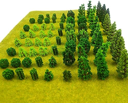 70 pcs Mini Modeli Ağaçları Model Tren Sahne Karışık Minyatür Ağaçları Yapay Wargame Ağaçları Modeli Demiryolu Sahne Diorama