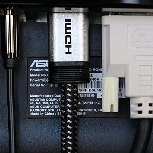 SecurOMax HDMI Kablosu (4K, Kategori 2) Örgülü Kordonlu, 15 Fit