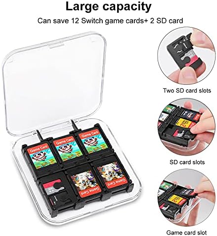Kırmızı Tilki Kafası Oyun Kartı Saklama Kutusu Sert Koruyucu Organizatör Kutusu Nintendo Anahtarı (12 Yuvası Temizle Kabuk)