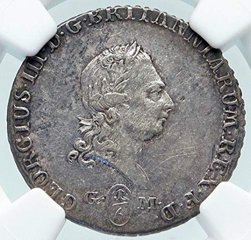 1807 DE 1807 ALMANYA Alman Devletleri BRUNSWİCK İngiltere George II 1/6 Thaler AU AYRINTILAR NGC