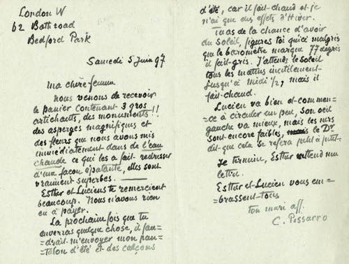 Camille Pissarro-İmza Mektubu İmzalandı 06/05/1897