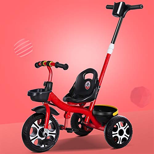 Çocuk Trike, Üç Tekerlekli Bisiklet-Çelik Çerçeveli ve Lastik Lastikli-24 Ay ve Üzeri Çocuklar için / Beyaz / Yeşil / Kırmızı