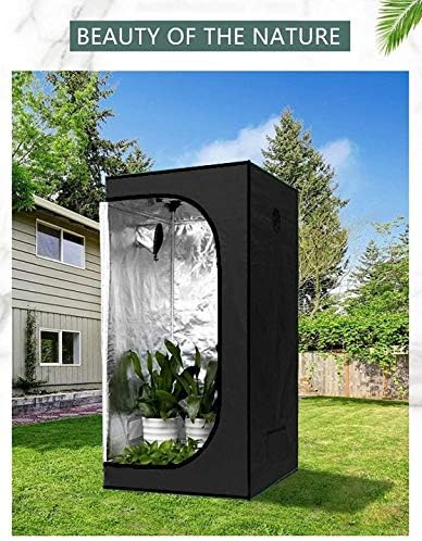 DNC Büyümek Çadır-24x 24 x 48 Mylar Hidroponik Büyümek Çadır Kapalı Bitki Yetiştirme için Gözlem Penceresi ile 2'x2'