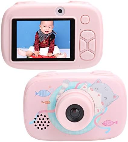 Çocuklar Video Kamera 2in Çok Fonksiyonlu Dijital Kamera IPS Ekran Kamera Şükran / Noel / Çocuklar için Doğum Günü Hediyesi(Pembe)