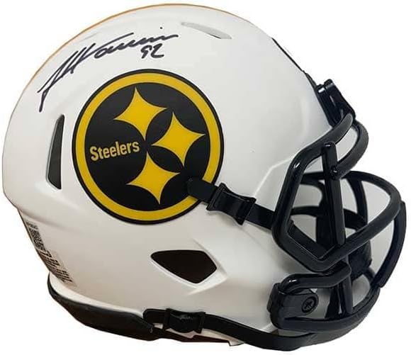 TSE James Harrison, Siyah Steelers Mini Ay Tutulması Kaskını İmzaladı