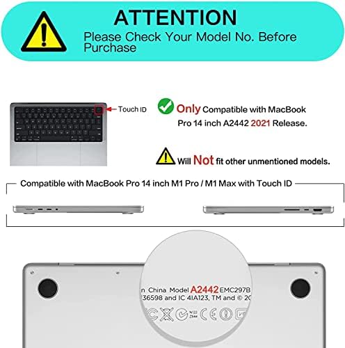 Dizüstü Plastik Sert Kabuk Kılıf ile Uyumlu MacBook Pro 14 inç Modeli A2442 ile M1 Pro / Max Çip, 2021 Yayın (New York Sokak