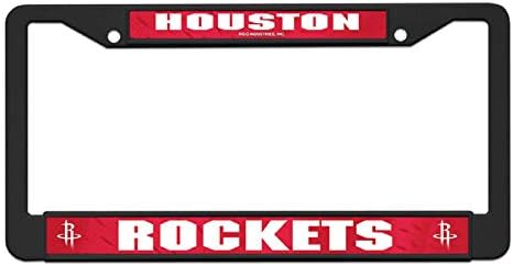 Houston Rockets Siyah Plastik Plaka Çerçevesi Etiket Kapağı Basketbol