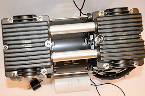 Yağsız Vakum Pompası: Çift Pistonlu 1.2 HP 12 CFM, O2 Konsantratörü/Jeneratör Keçi Sağım Pulsatörü Kargaburun İtme/Çekme gibi