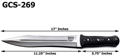 GCS El Yapımı Micarta Kolu D2 Aracı Çelik taktik av bıçağı ile deri kılıf Tam tang bıçak Avcılık için tasarlanmış ve EDC GCS