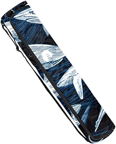 Yoga Mat Çantası Egzersiz Yoga Mat Taşıma Çantası Gözyaşı Köpekbalığı Desen, 6. 7x33. 9in/ 17x86 cm Yoga Çantası Çoğu Yoga Mat