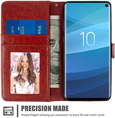 ZHONGXİNSW Samsung Galaxy S21 Cep telefonu kılıfı Kırmızı Kelebek Nakit ve KIMLIK Tutucu Kart Yuvaları Cüzdan Kickstand Çok Fonksiyonlu