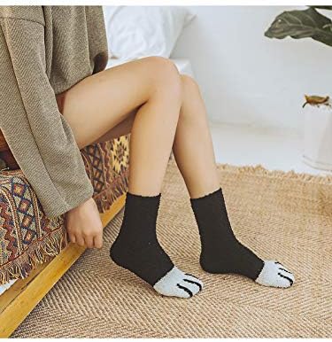 Bulanık Sıcak Terlik Çorap Kadın Süper Yumuşak Mikrofiber Rahat Uyku Çorap 6 veya 5 Pairs