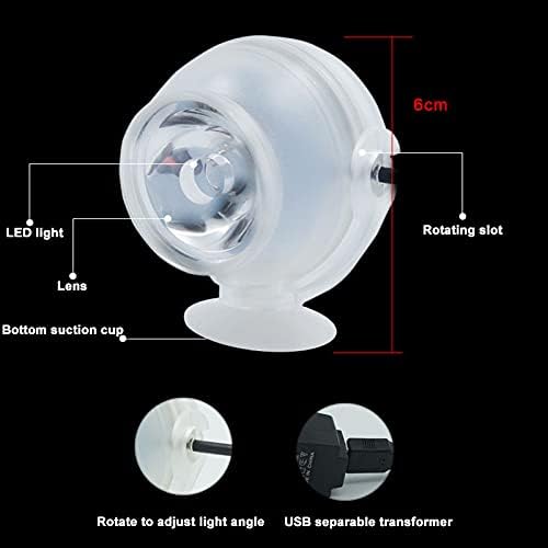 DK LED akvaryum dalış ışık USB dekoratif renkli / düz renk Mini spot balık tankı dalgıç peyzaj ampuller