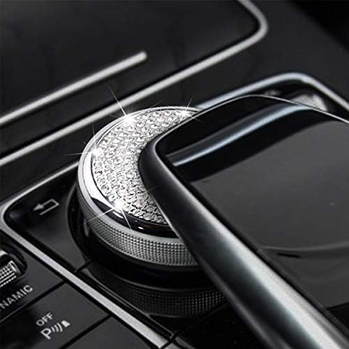 Ramecar Bling Kristal Iç Medya Kontrol Amblem Kapak Trim ıçin Mercedes Benz C E GLC Sınıf