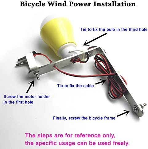QINIZX Küçük rüzgar türbini jeneratörü Mikro DC Motor Güç Rüzgar Türbinleri Elektrik Fan kanatları Modeli Bisiklet led ışık DIY