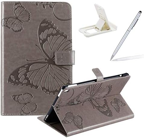 Herzzer Cüzdan ipad kılıfı 10.2 / iPad Pro 10.5 / iPad Hava 2019, Sevimli Kelebek Kabartmalı Çok Açılı Görünüm Folio Standı Manyetik