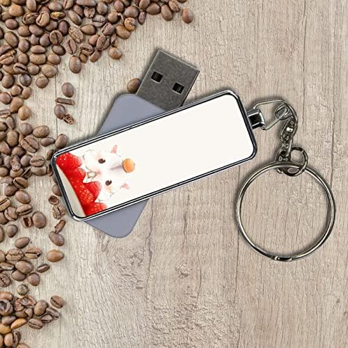 Metal Mistik USB Sürücü 8GB Baskı Hamster Yeme Meyve