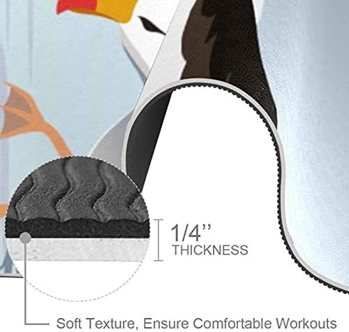 Siebzeh Denizde Dolaşan Bir Albatros Desen Premium Kalın Yoga Matı Çevre Dostu Kauçuk Sağlık ve Fitness Her Türlü Egzersiz için