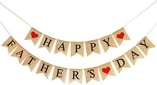 Çuval Bezi Mutlu Babalar Günü Afiş / Rustik Babalar Günü Parti Süslemeleri / Babalar Günü Aile Fotoğraf Prop Kutlama Hediye