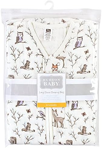 Hudson Baby unisex-bebek Uzun Kollu Muslin Uyku Tulumu, Giyilebilir Battaniye, Uyku Tulumu