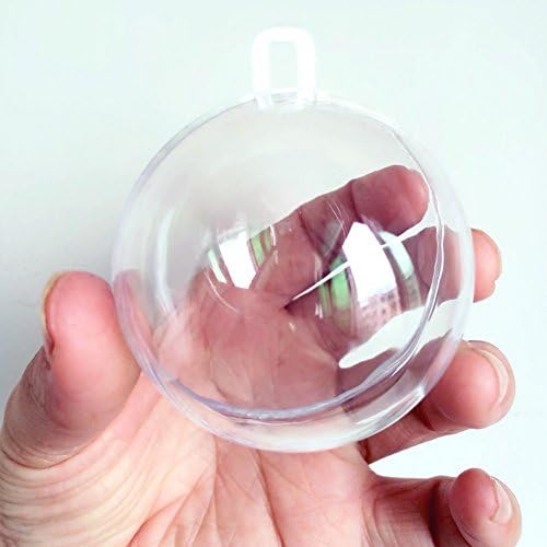 Rely 15 PCS Şeffaf Plastik Dolgu-mümkün Topu Süs Hollow Küre Snap-On Topu Noel Süslemeleri