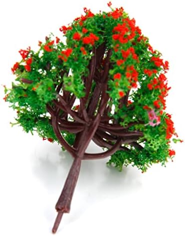 T TOOYFUL 20x Mini Çiçek Ağacı Modelleri Oyuncak HO N Z Tren Demiryolu Düzeni 1/75-500 Sahne