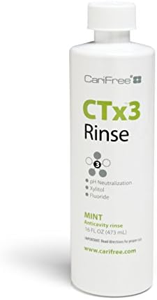 CariFree CTx3 Durulama (Nane): Florürlü Gargara / Diş Hekimi Tarafından Önerilen Anti-Boşluk Durulama / pH'ı Nötralize Eder /