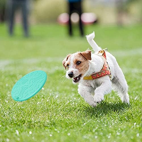 2 adet Köpek Kauçuk Disk Eğitim Atma Köpek Oyuncak Köpek Disk için Arazi ve Su Köpek Alıcı Oynarken Pet Ürünleri
