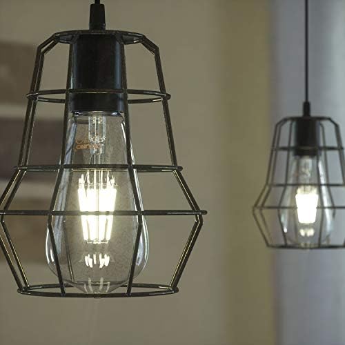 DıCUNO ST64 E26 Edison LED Ampuller, 60 W Eşdeğer, Vintage Filament Temizle Cam Tarzı, Günışığı Beyaz 4500 K, Standart Taban
