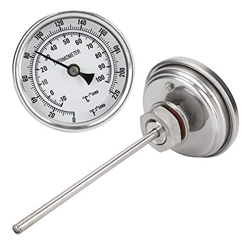 Su ısıtıcısı 1/2 Termometre İplik Paslanmaz Çelik Arama NPT Termometre Termometre su Isıtıcısı 0-220℉ /‑10‑100 ın Homebrew