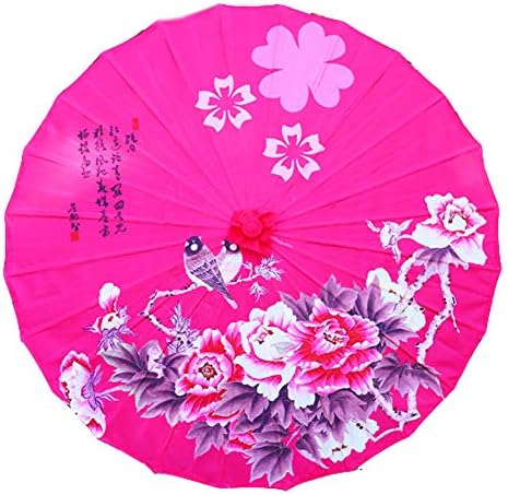 Doğu Majik El İşi Çin Yağlı Kağıt Şemsiye Şemsiye Bambu Saplı, E