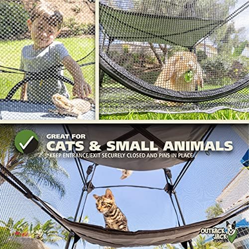 Outback Jack Kapalı Kediler için Açık Kedi Muhafazaları (Taşınabilir Kedi Çadırı, Açık Kedi Çadırı, Kedi Tüneli ve Oyun Evi)