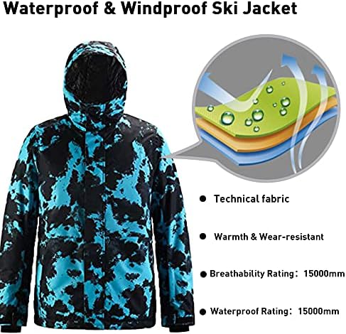 Erkek kış kar ceket kayak takım elbise Snowboard ceket pantolon rüzgar geçirmez su geçirmez kış sporları için