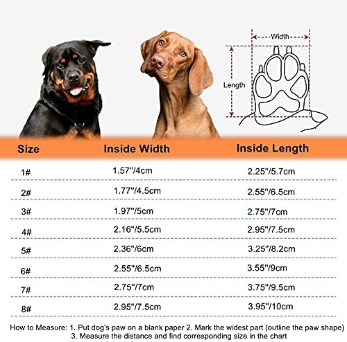 Y & E Köpek Çizmeleri, Su geçirmez Sağlam Kaymaz Taban Köpek Ayakkabıları Yansıtıcı Ayarlanabilir Askıları ile Küçük Orta Büyük