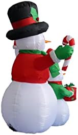 İki Noel Partisi Dekorasyon Paketi, 4 ayak boyunda Noel şişme kardan adam kardan adam ailesi ve 8 ayak boyunda Noel şişme 3 penguen