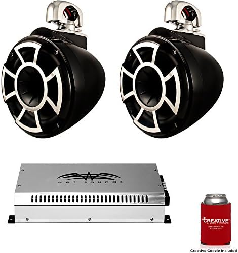 Islak Sesler 8 Kara Kule Sistemi: Bir Çift REV8B-SC 8 Kule Hoparlörü ve SYN2 700 Watt Amplifikatör