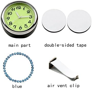 ıdaın Araba Dashboard Saat-Mini Araç Saat Dekorasyon Hava Firar Cilp (Mavi)