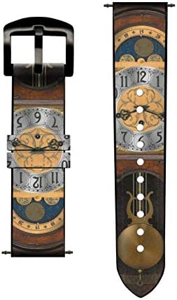 CA0597 Büyükbaba Saat Antika duvar saati Deri akıllı saat Band Kayışı Kol Saati Smartwatch akıllı saat Boyutu (18mm)