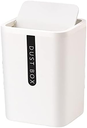 ALUNVA 50LF Mini Masaüstü Çöp Tenekesi Masa Üstü Plastik Çöp Kutusu Kapaklı Çöp Sepeti Dekoru (Renk: A)