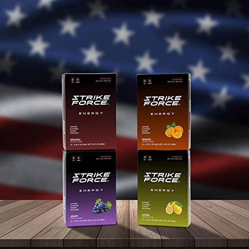 Strike Force Enerji İçeceği Karışımı-Üzüm Aroması-Doğal Tatma Kafeinli İçecek-Herhangi Bir İçeceği Sağlıklı Bir Enerji İçeceğine