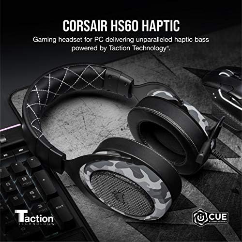 Corsair HS60 Dokunsal Baslı, Hafızalı Köpük Kulaklıklı, Çıkarılabilir Mikrofonlu, Windows Sonic Uyumlu, PC için Discord Sertifikalı