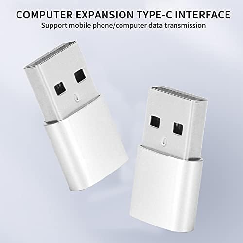 USB C'den USB Adaptörüne, Mini USB Tip C Dişi USB Erkek Adaptör Dönüştürücüsüne, Tip-C Cihazlar için Veri Aktarımı ve Hızlı Şarj(Gümüş)