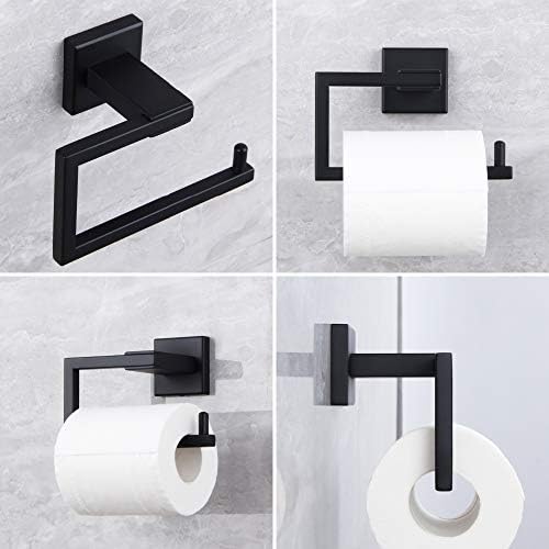 kımzcn Mat Siyah rulo kağıt havlu tutucu SUS 304 Paslanmaz Çelik Duvara Monte Tuvalet rulo peçete Tutucu Banyo için