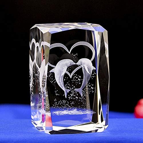 Duosuny 3D Lazer Kristal Gül Çiçek Hediye Kutusu ile, Kazımayı Seni Seviyorum, yıldönümü Hatıra ve Paperweight, düğün Hediyelik